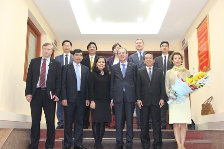 Ủy ban MTTQ Việt Nam TP Hà Nội tiếp xã giao Đoàn đại biểu cấp cao Phòng Xã hội Liên bang Nga